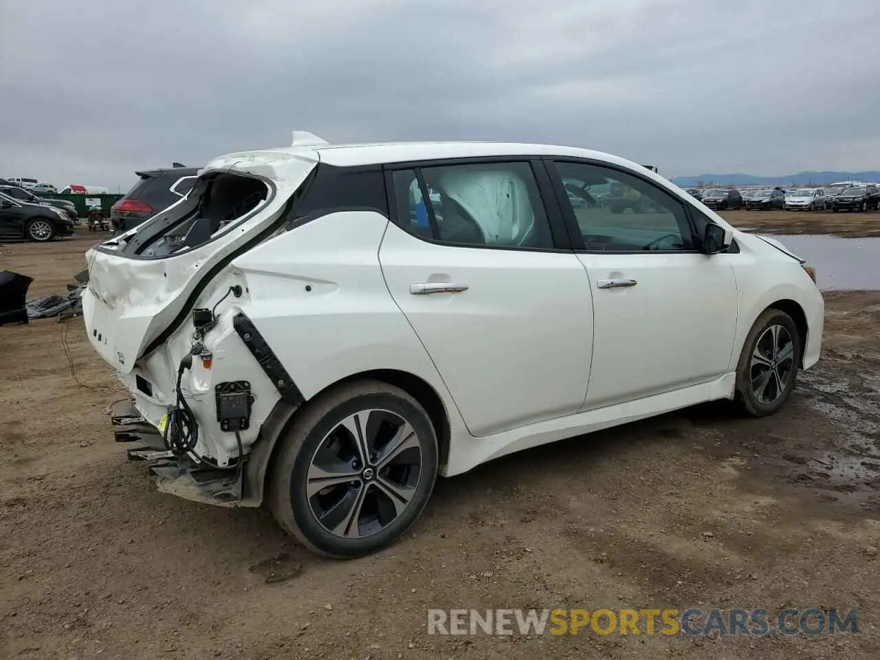 3 fotografías del automóvil dañado 1N4BZ1CV5NC563634 NISSAN LEAF 2022