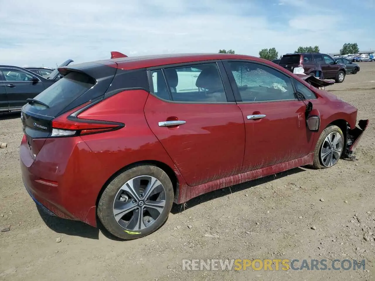 3 fotografías del automóvil dañado 1N4BZ1CV7NC555289 NISSAN LEAF 2022