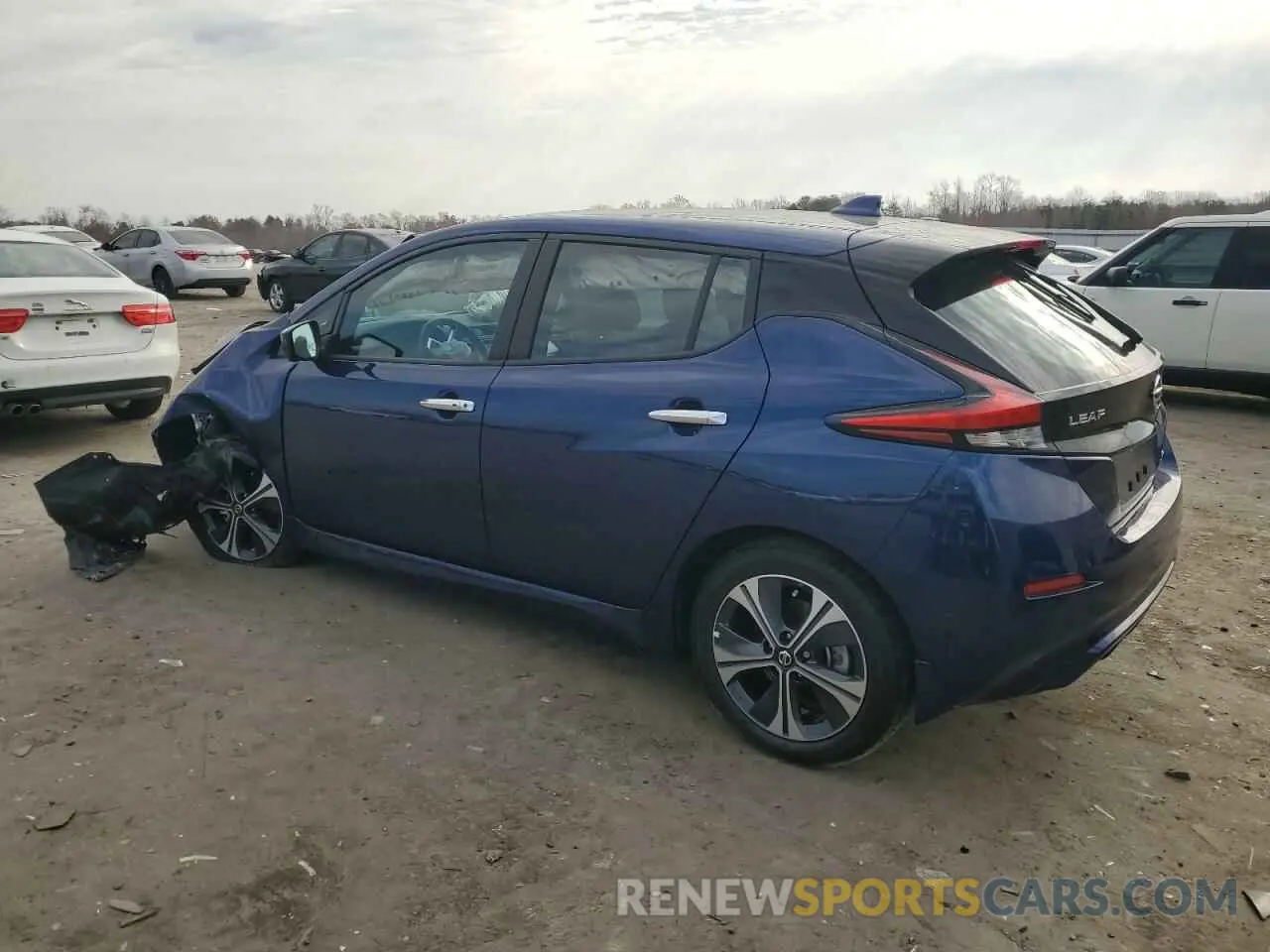 2 fotografías del automóvil dañado 1N4BZ1CV8NC564082 NISSAN LEAF 2022