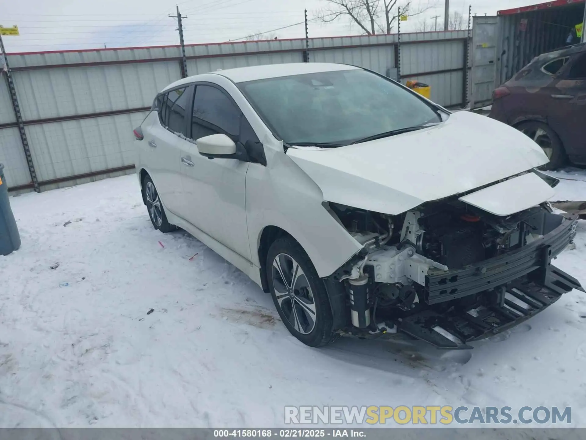 1 fotografías del automóvil dañado 1N4BZ1CV9NC557996 NISSAN LEAF 2022