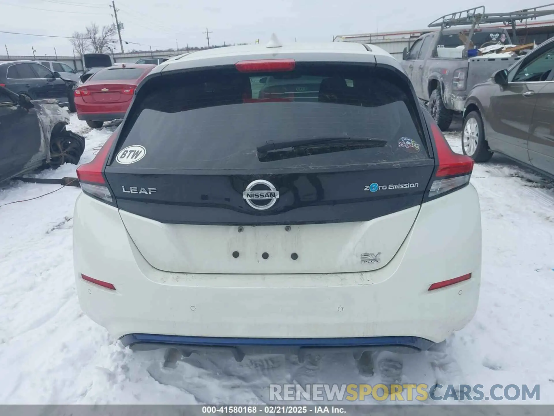 17 fotografías del automóvil dañado 1N4BZ1CV9NC557996 NISSAN LEAF 2022