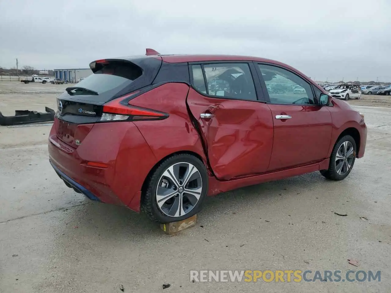 3 fotografías del automóvil dañado 1N4BZ1CV9NC562518 NISSAN LEAF 2022