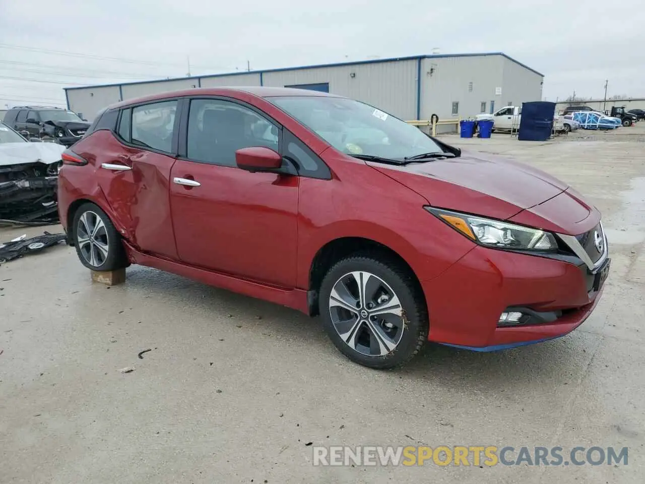 4 fotografías del automóvil dañado 1N4BZ1CV9NC562518 NISSAN LEAF 2022