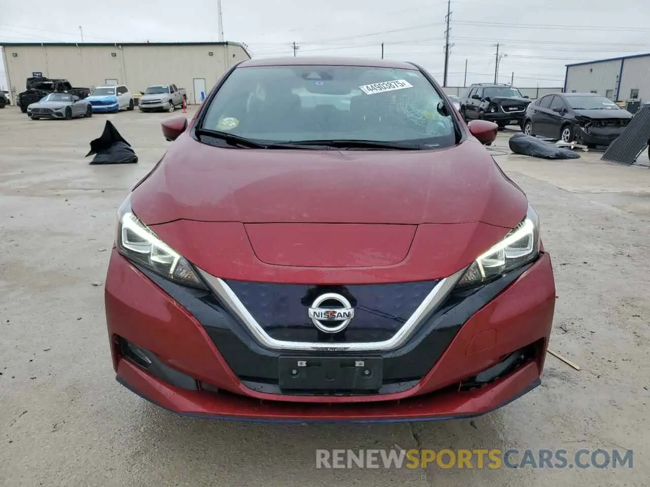 5 fotografías del automóvil dañado 1N4BZ1CV9NC562518 NISSAN LEAF 2022