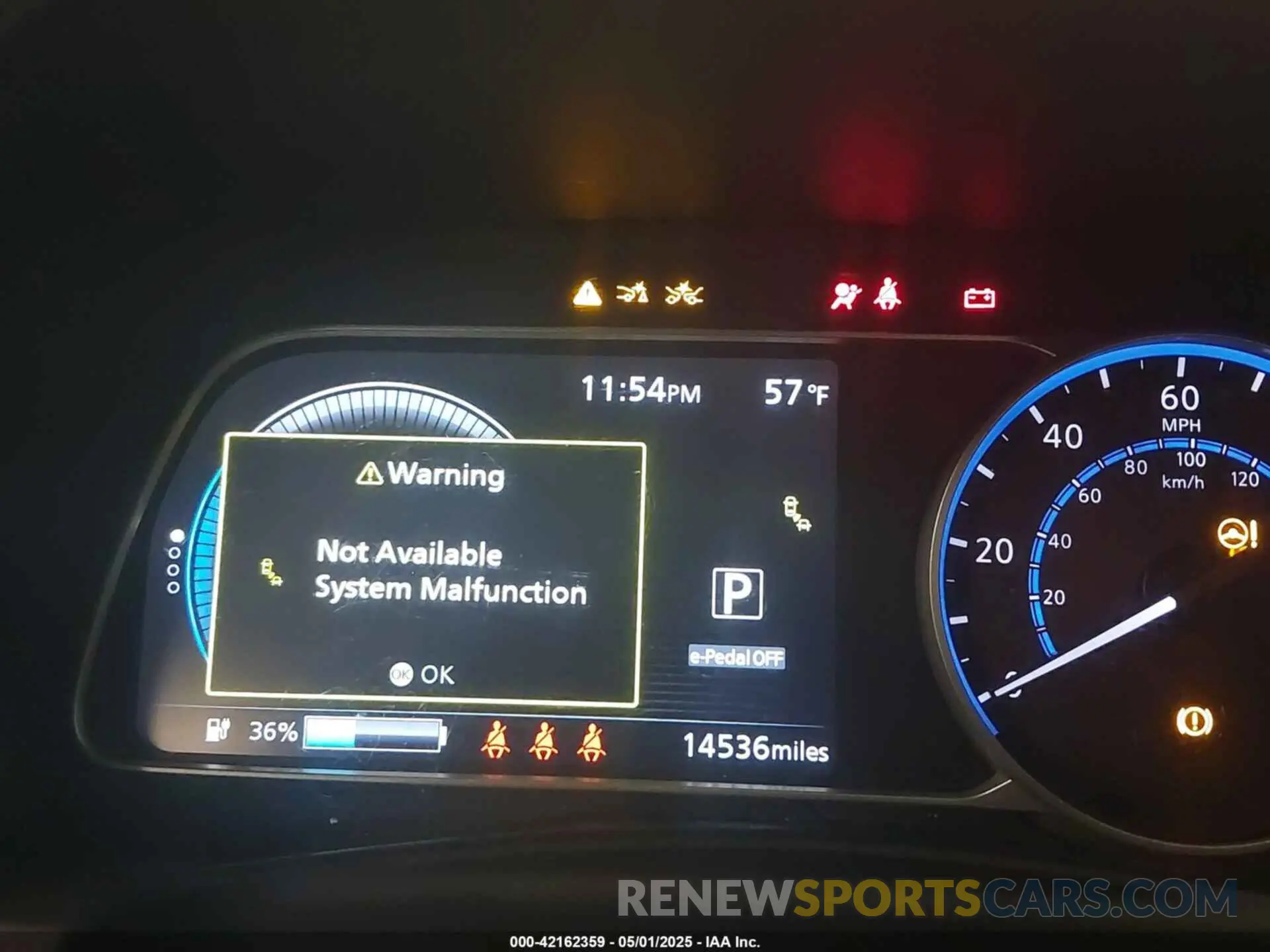 7 fotografías del automóvil dañado 1N4AZ1BV8PC559724 NISSAN LEAF 2023