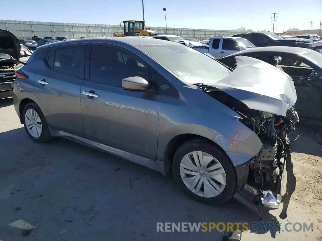 4 fotografías del automóvil dañado 1N4AZ1BVXPC554976 NISSAN LEAF 2023