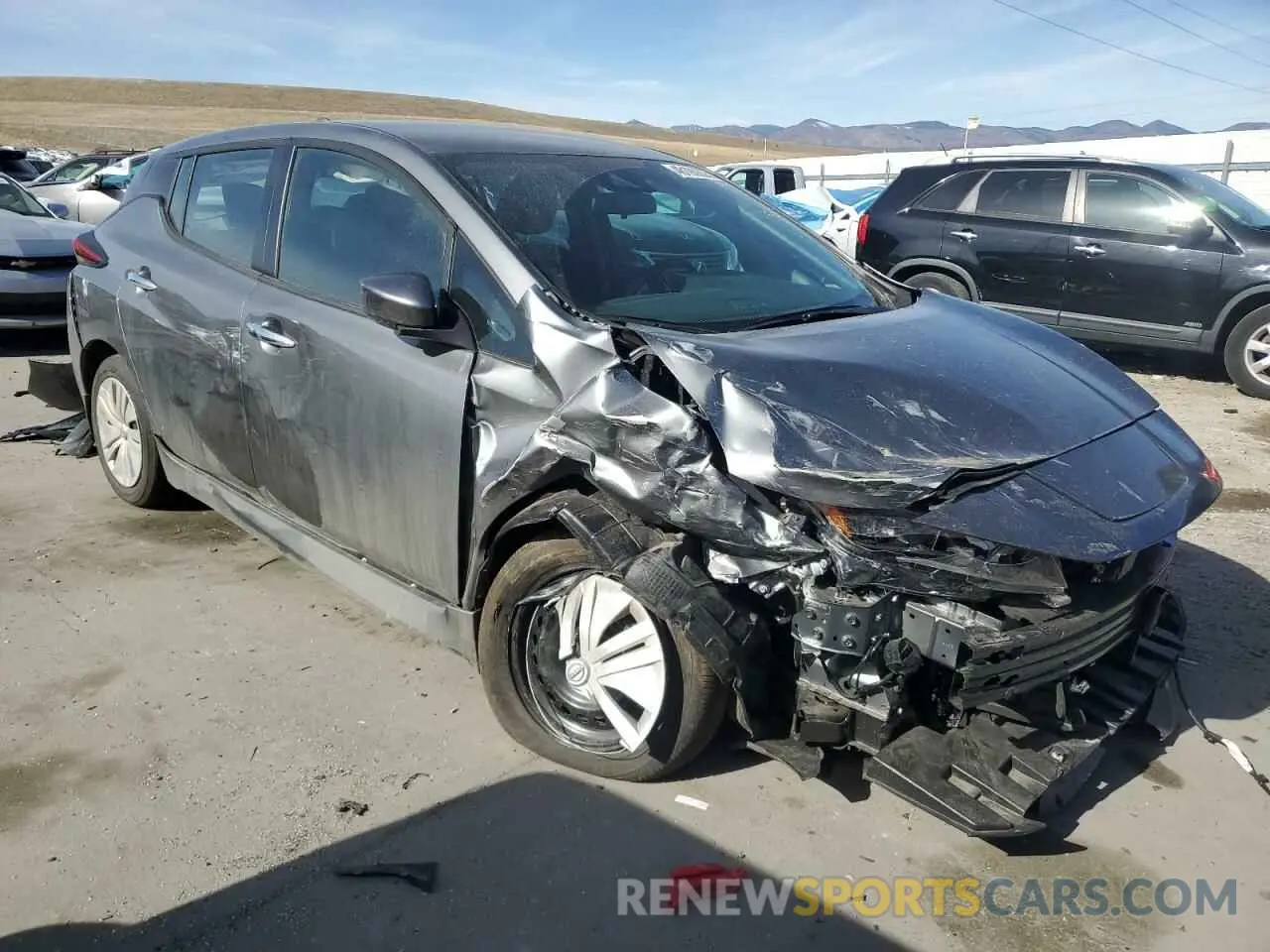 4 fotografías del automóvil dañado 1N4AZ1BV3RC555163 NISSAN LEAF 2024