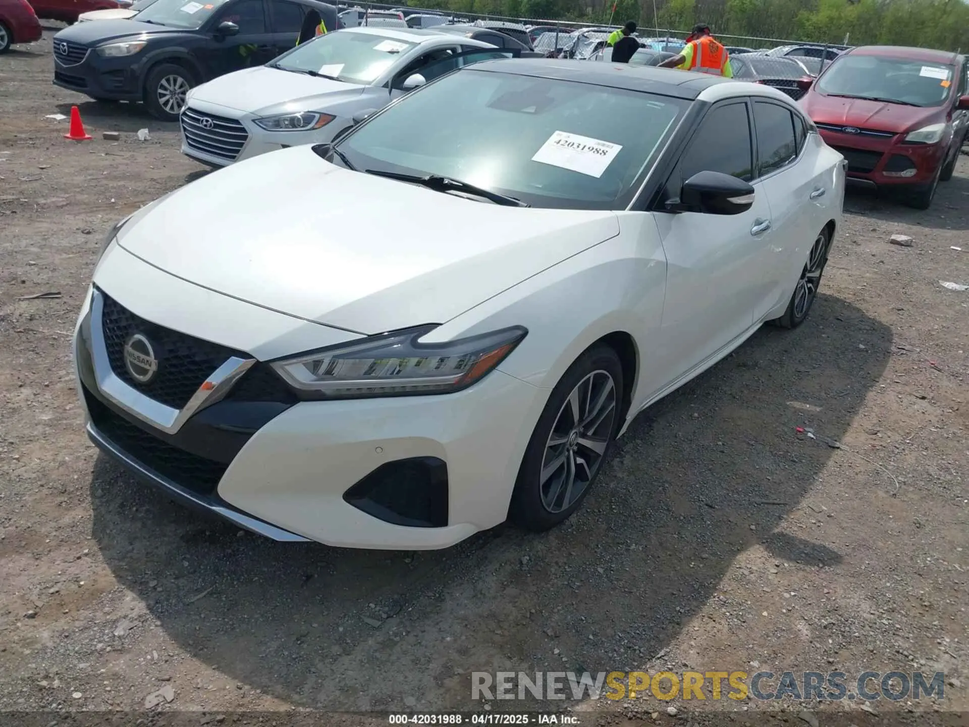 2 fotografías del automóvil dañado 1N4AA6DV2LC380011 NISSAN MAXIMA 2020