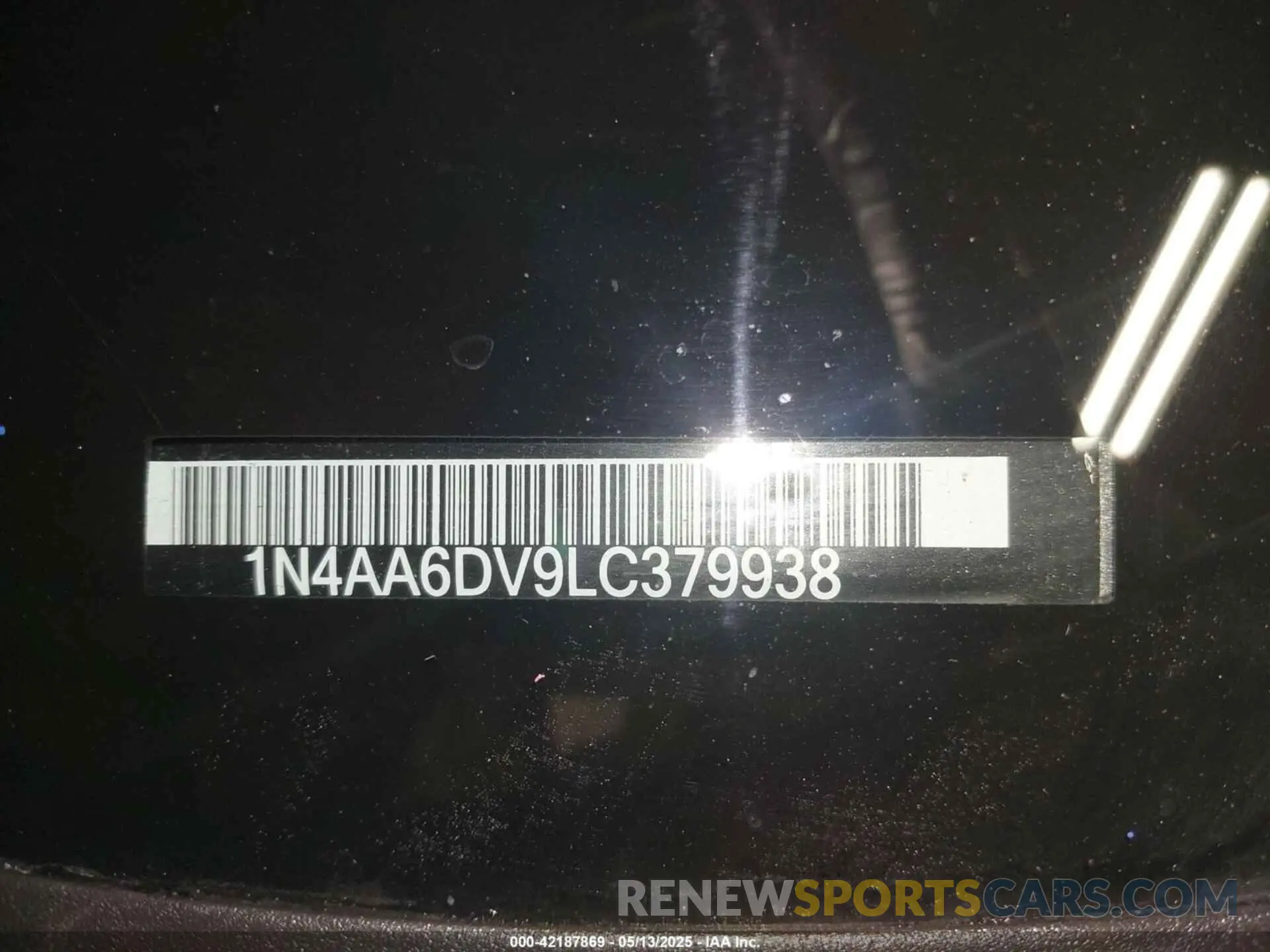 17 fotografías del automóvil dañado 1N4AA6DV9LC379938 NISSAN MAXIMA 2020