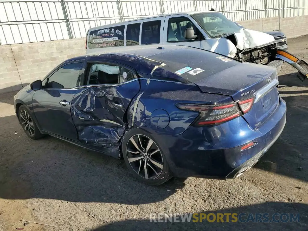2 fotografías del automóvil dañado 1N4AA6CVXMC503914 NISSAN MAXIMA 2021