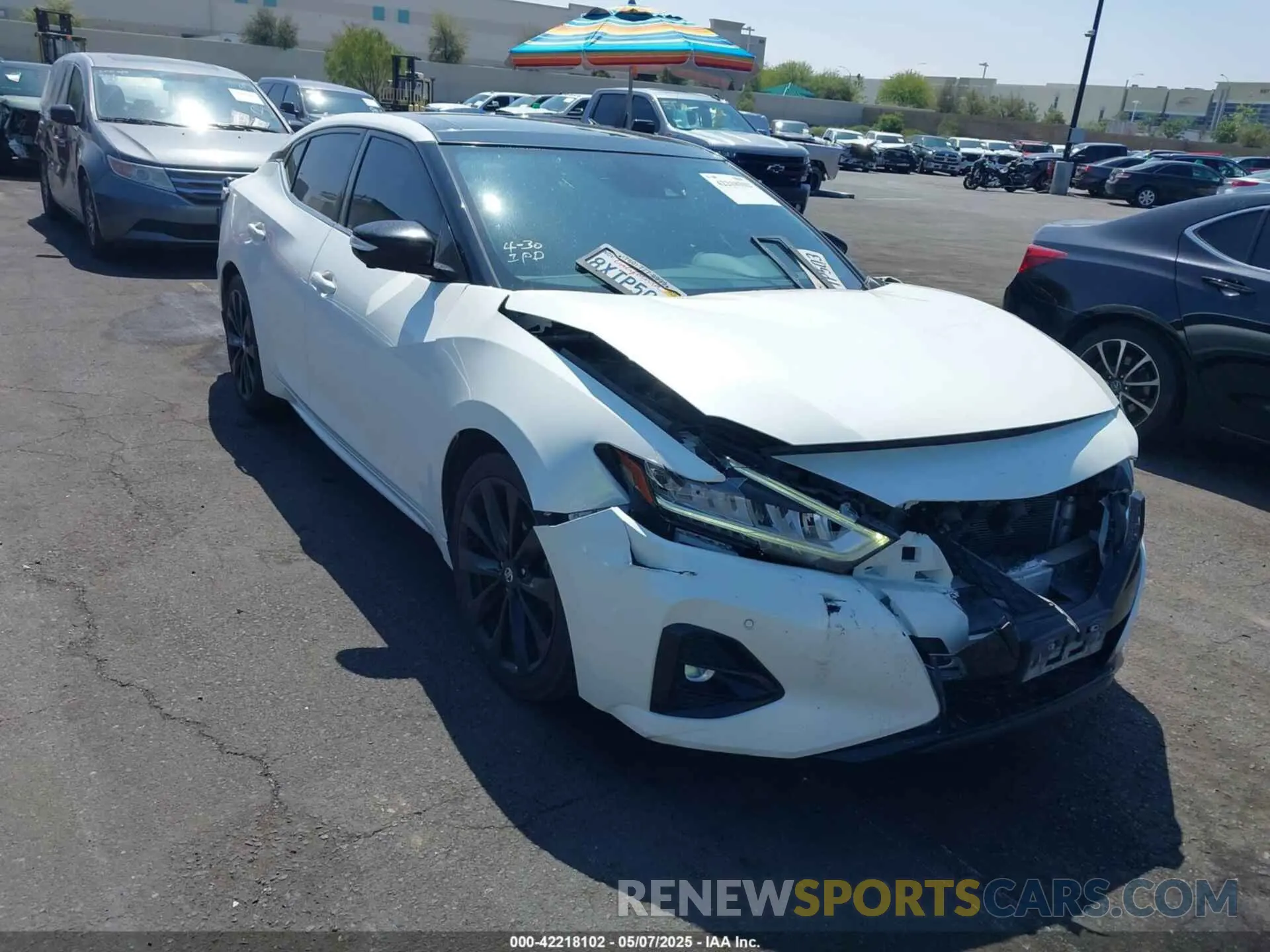1 fotografías del automóvil dañado 1N4AA6EV4MC515490 NISSAN MAXIMA 2021