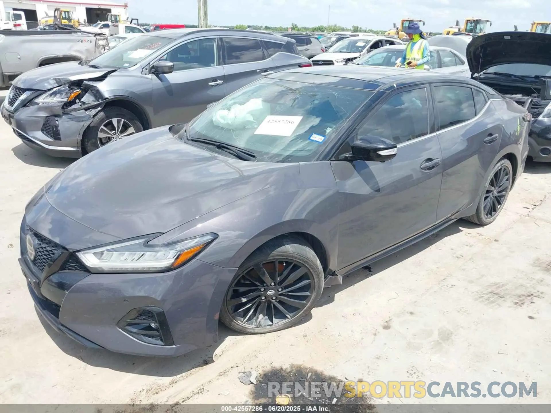 2 fotografías del automóvil dañado 1N4AA6FV0MC507840 NISSAN MAXIMA 2021