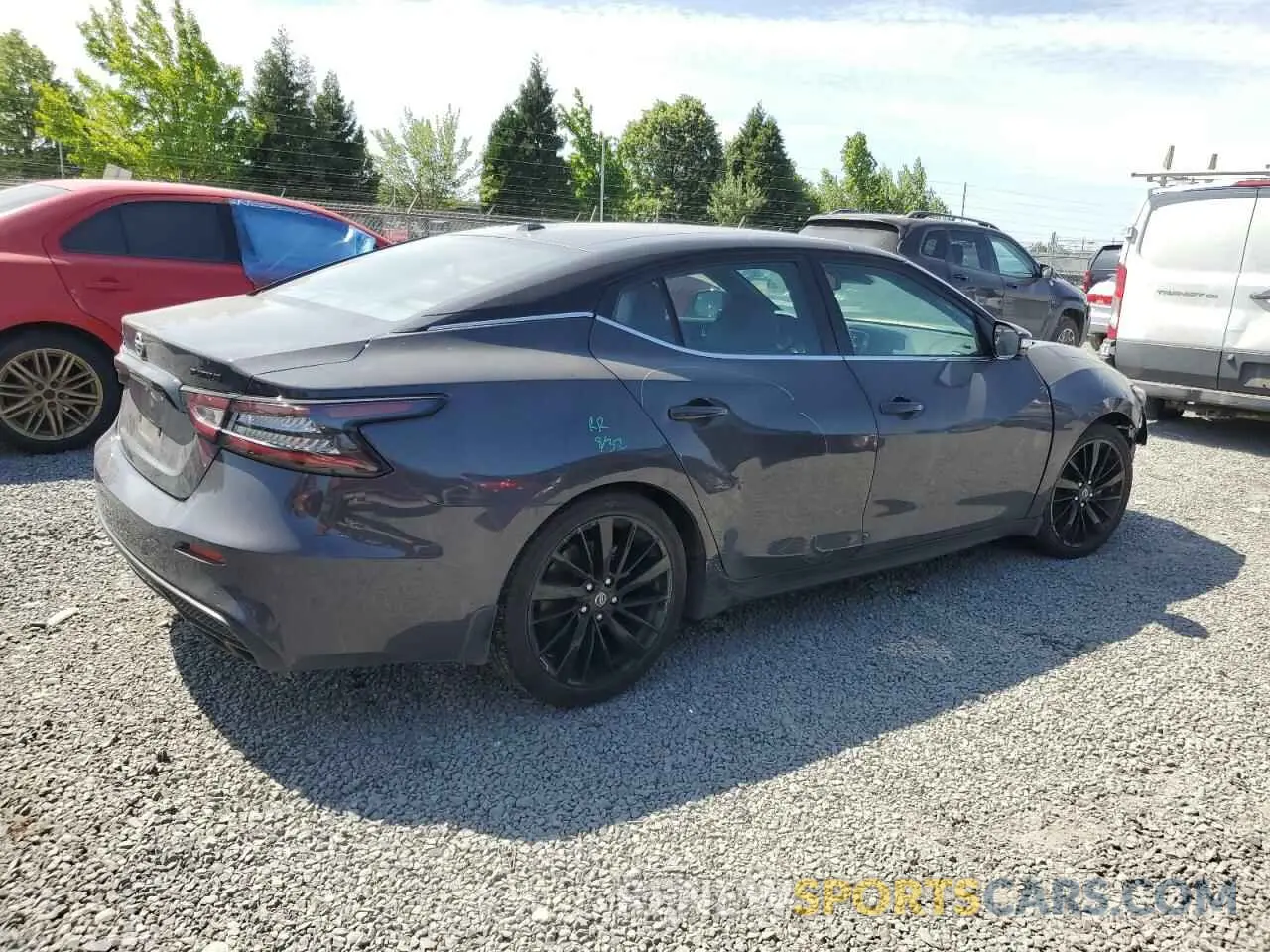 3 fotografías del automóvil dañado 1N4AA6FV2MC501540 NISSAN MAXIMA 2021