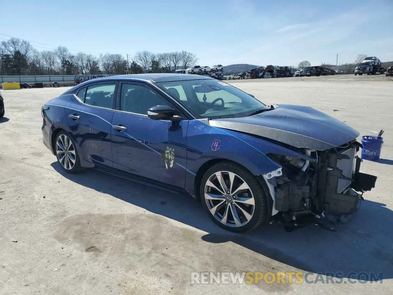 4 fotografías del automóvil dañado 1N4AA6FV2MC509668 NISSAN MAXIMA 2021