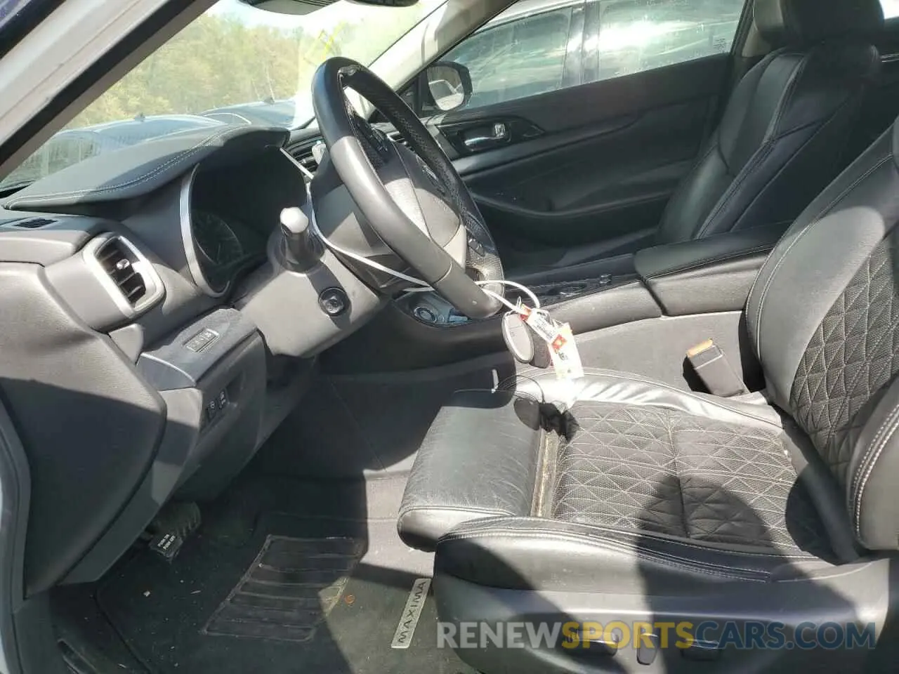 7 fotografías del automóvil dañado 1N4AA6FV2MC516393 NISSAN MAXIMA 2021