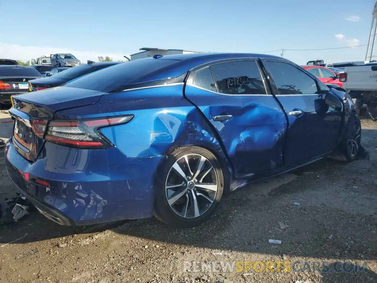 3 fotografías del automóvil dañado 1N4AA6CV1NC508596 NISSAN MAXIMA 2022
