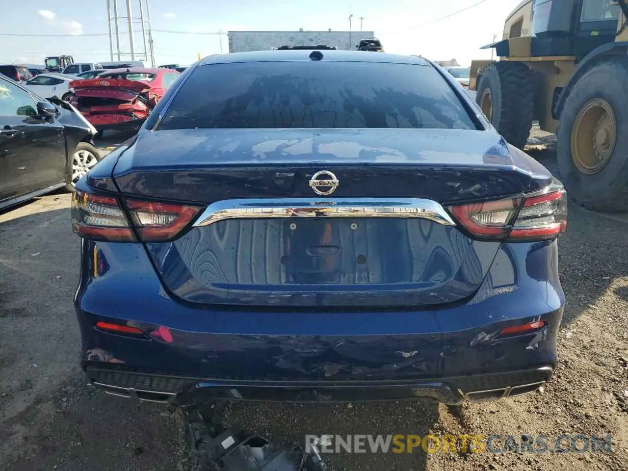 6 fotografías del automóvil dañado 1N4AA6CV1NC508596 NISSAN MAXIMA 2022