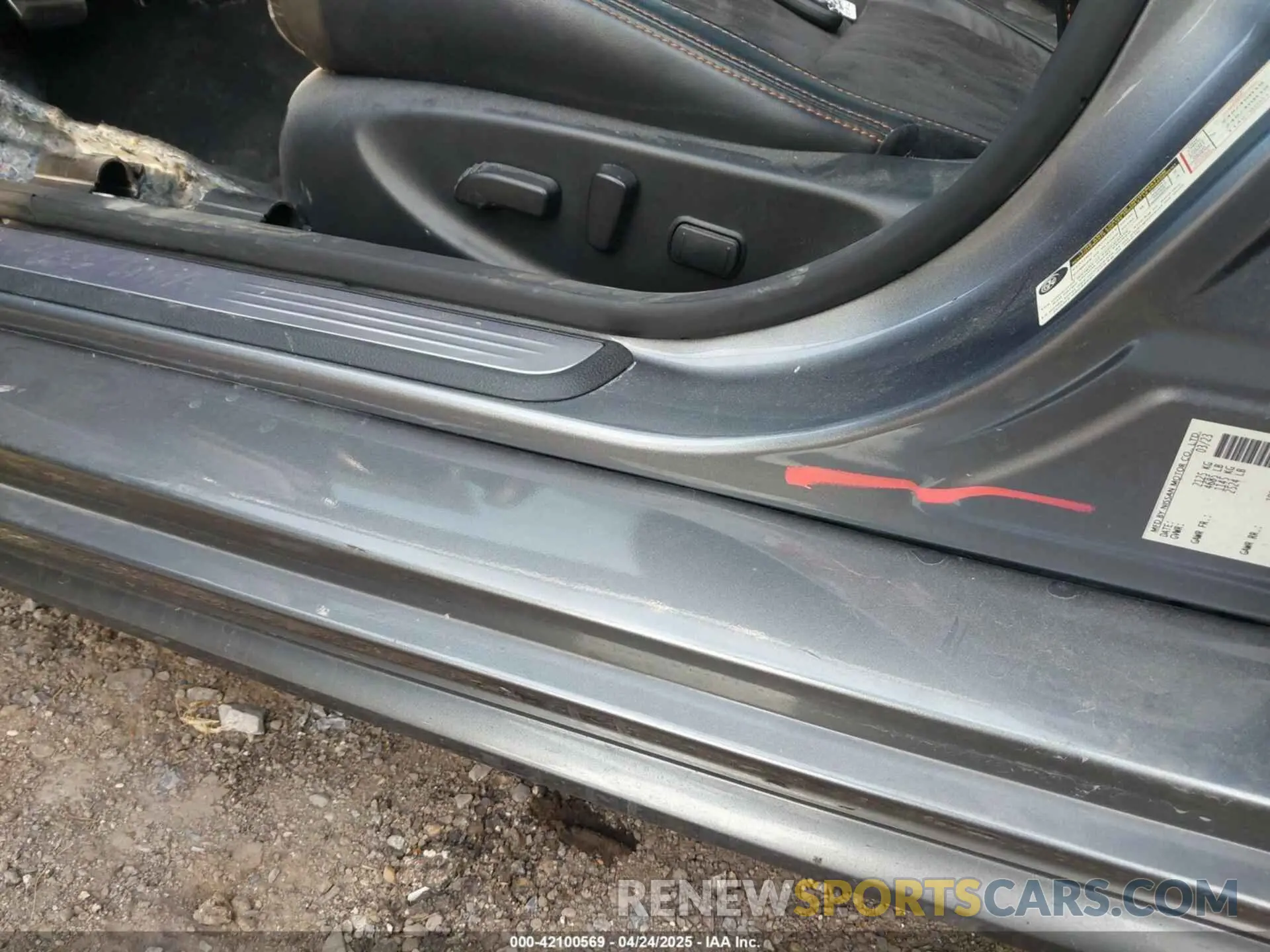 6 fotografías del automóvil dañado 1N4AA6EVXPC508029 NISSAN MAXIMA 2023