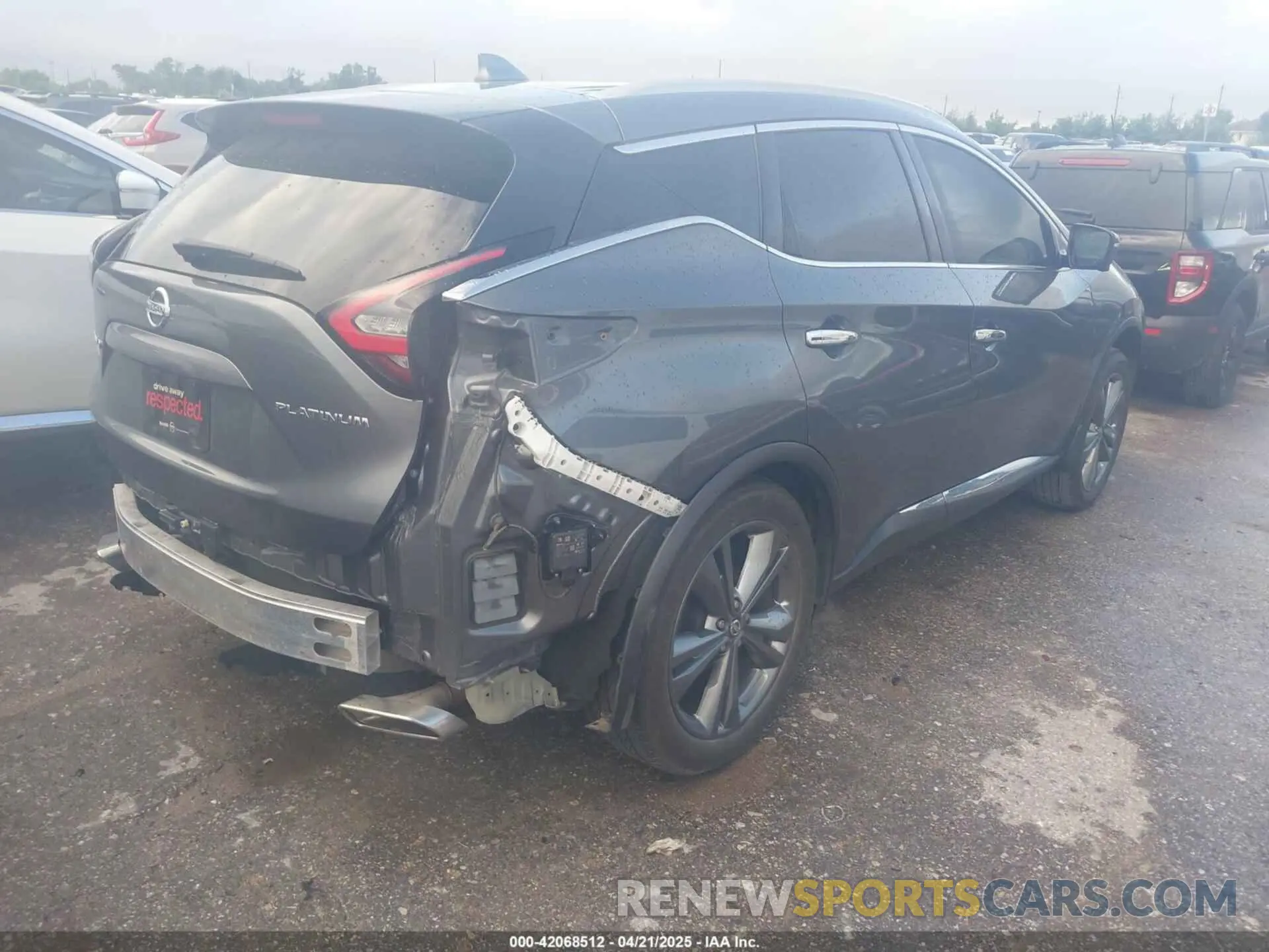 4 fotografías del automóvil dañado 5N1AZ2MJ2KN140352 NISSAN MURANO 2019