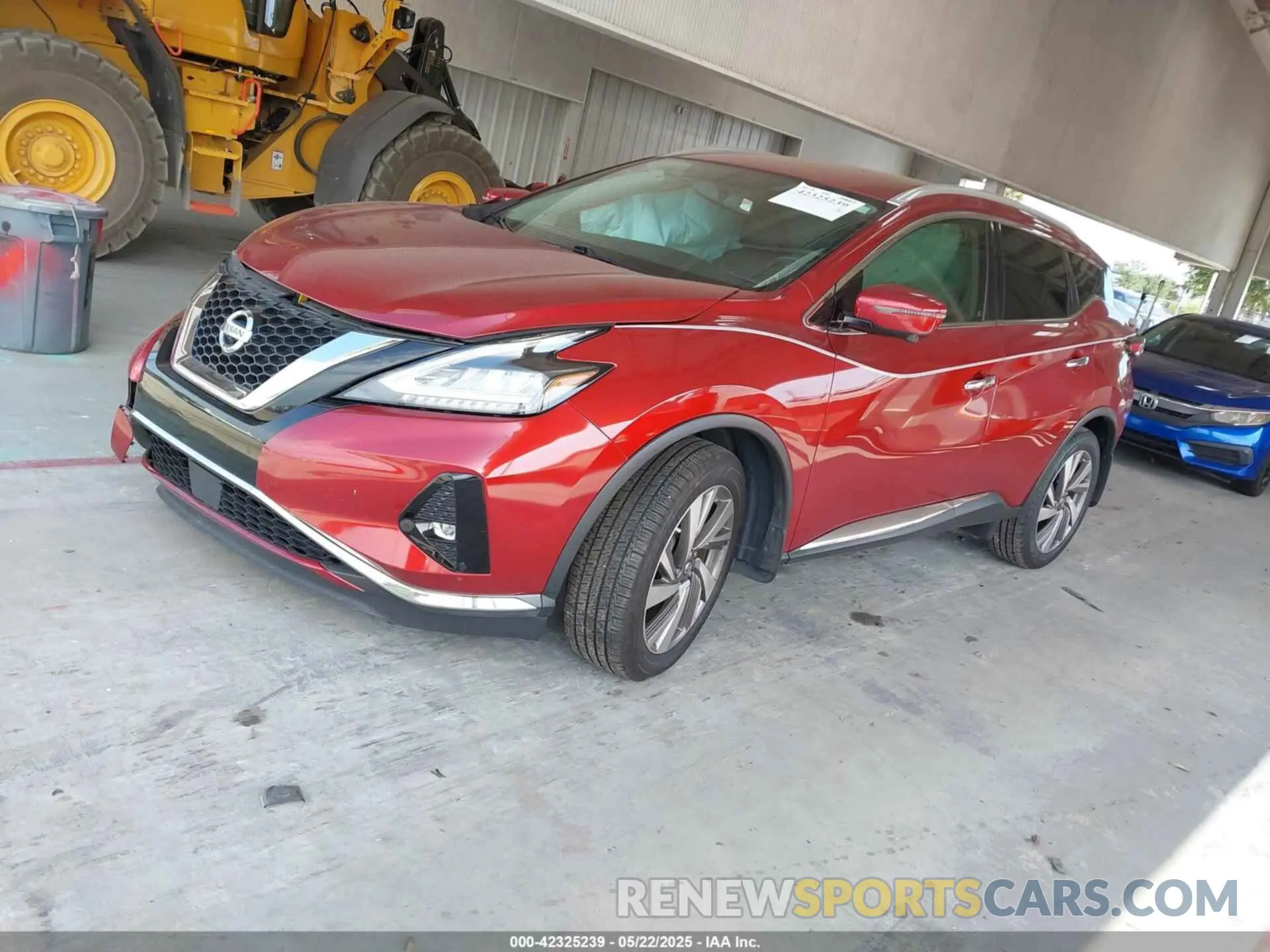 2 fotografías del automóvil dañado 5N1AZ2MJ7KN125409 NISSAN MURANO 2019