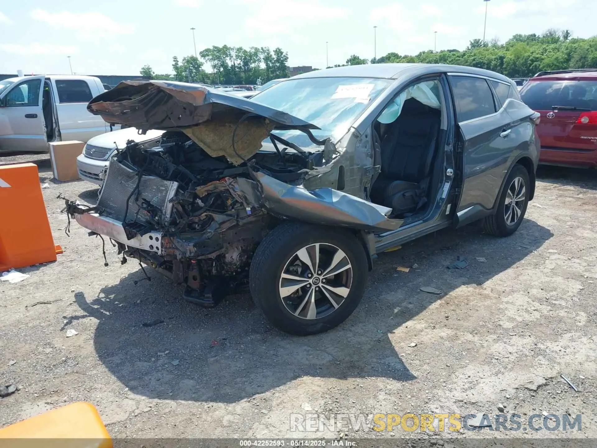2 fotografías del automóvil dañado 5N1AZ2MJ7KN136605 NISSAN MURANO 2019