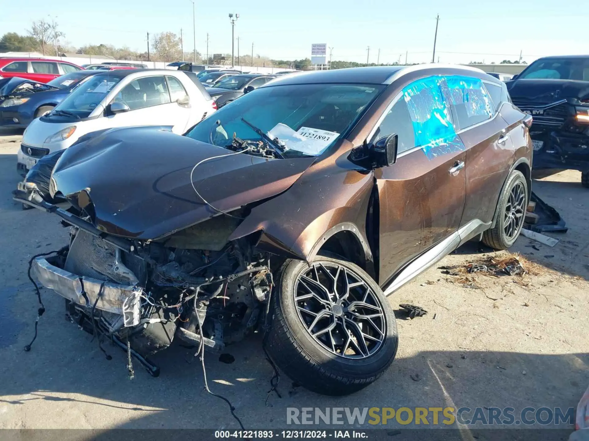 2 fotografías del automóvil dañado 5N1AZ2MJXKN167024 NISSAN MURANO 2019