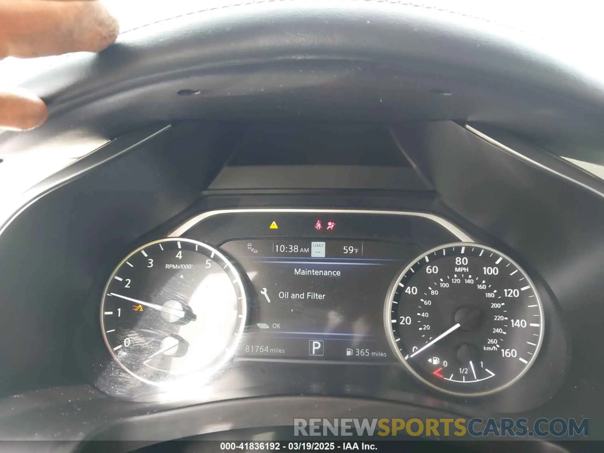 7 fotografías del automóvil dañado 5N1AZ2MS0KN111800 NISSAN MURANO 2019