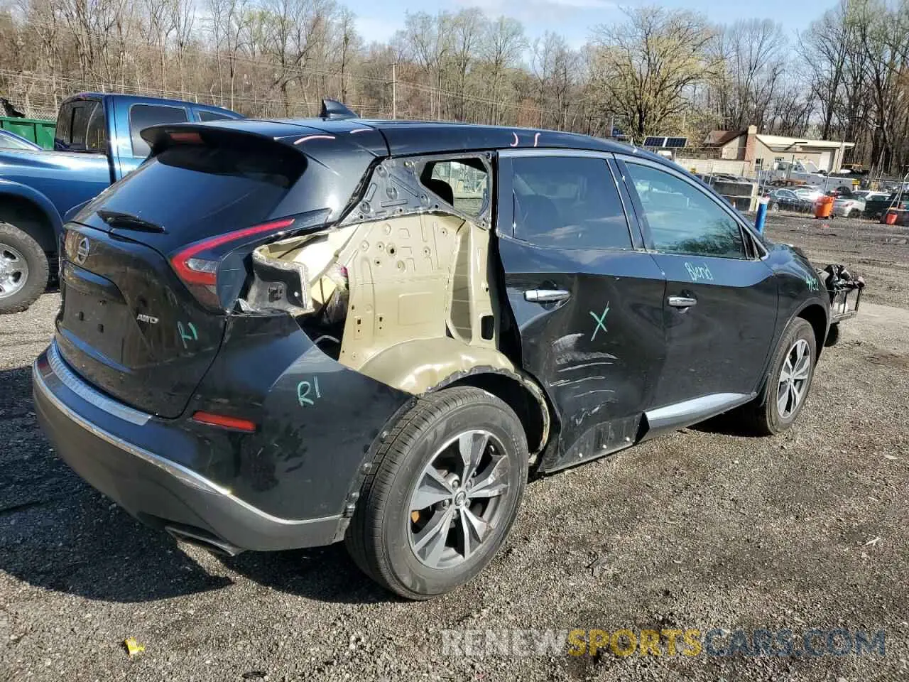 3 fotografías del automóvil dañado 5N1AZ2MS1KN123602 NISSAN MURANO 2019