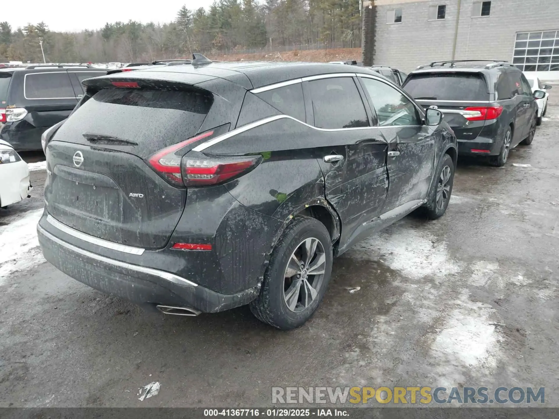 4 fotografías del automóvil dañado 5N1AZ2MS1KN141078 NISSAN MURANO 2019