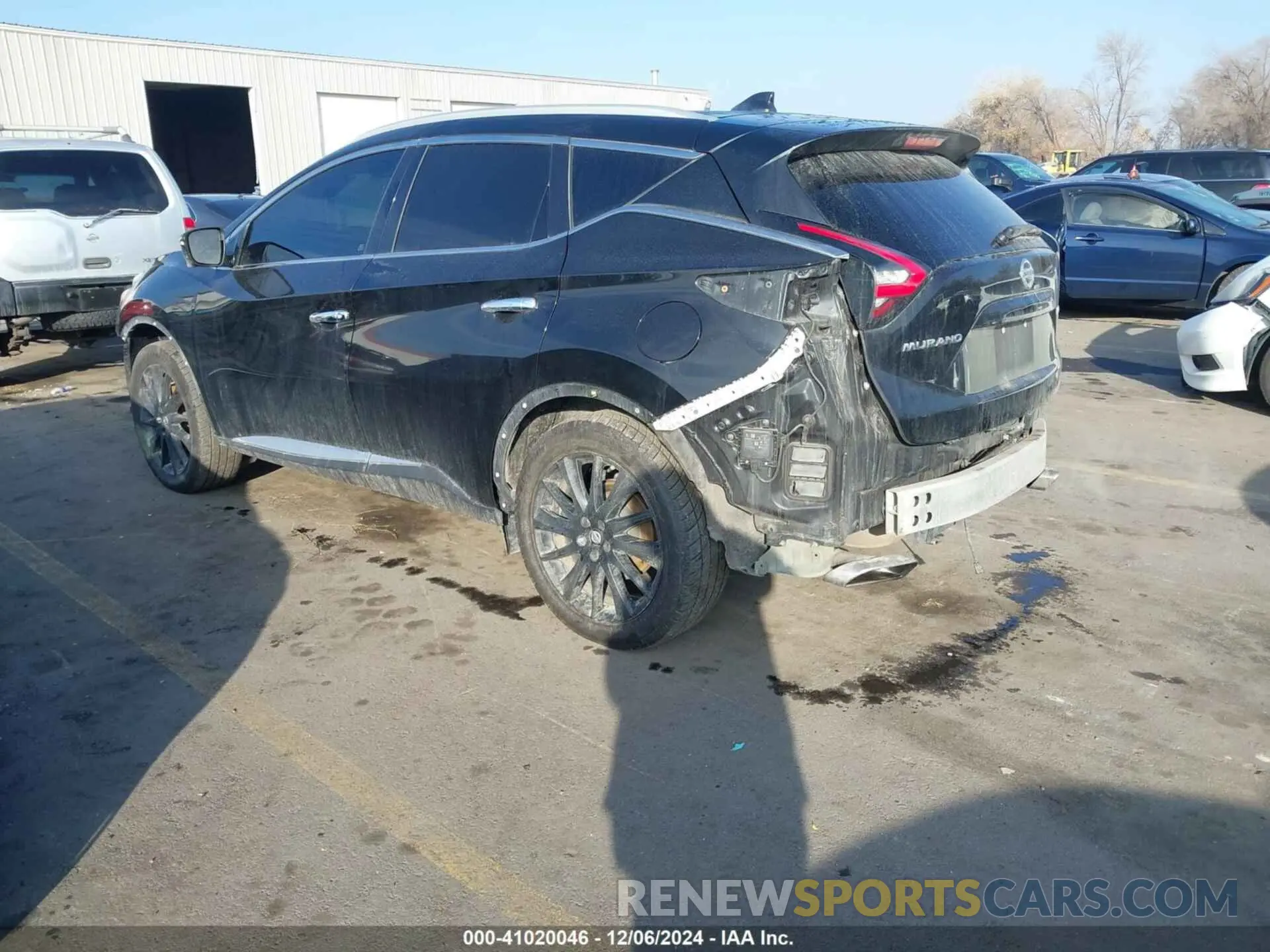 3 fotografías del automóvil dañado 5N1AZ2MS2KN102449 NISSAN MURANO 2019