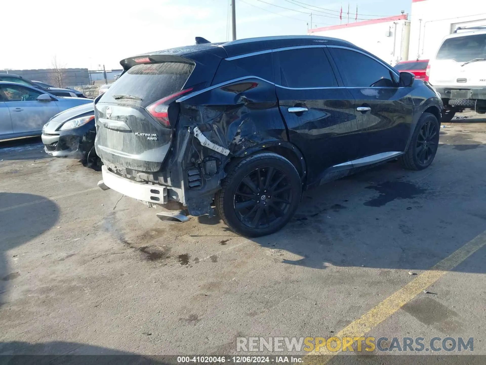 4 fotografías del automóvil dañado 5N1AZ2MS2KN102449 NISSAN MURANO 2019
