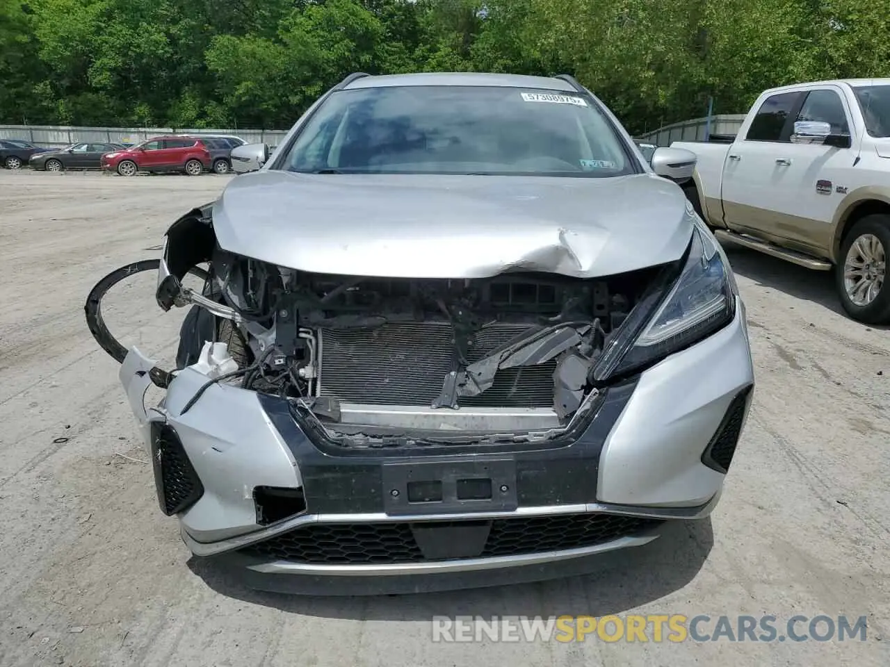 5 fotografías del automóvil dañado 5N1AZ2MS2KN139663 NISSAN MURANO 2019