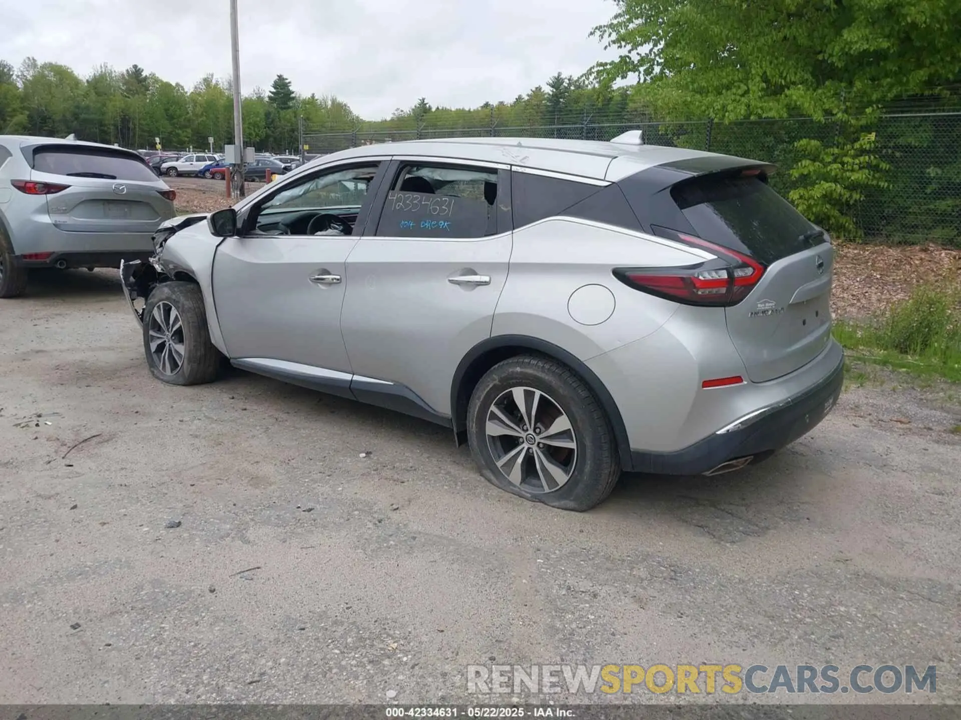 3 fotografías del automóvil dañado 5N1AZ2MS6KN156093 NISSAN MURANO 2019