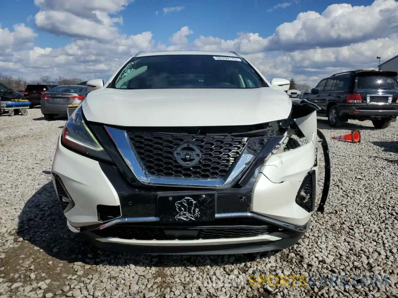 5 fotografías del automóvil dañado 5N1AZ2MS7KN145703 NISSAN MURANO 2019