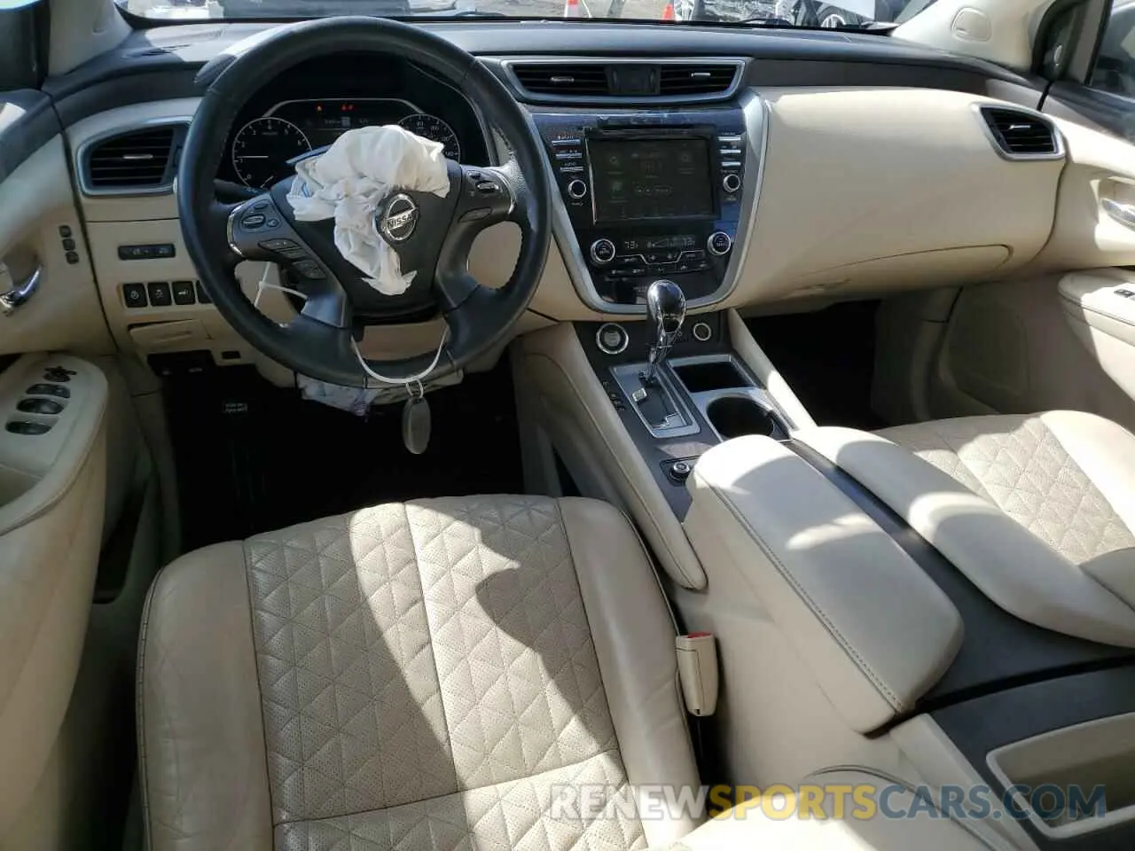 8 fotografías del automóvil dañado 5N1AZ2MS7KN145703 NISSAN MURANO 2019