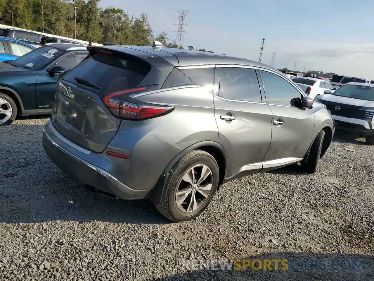 3 fotografías del automóvil dañado 5N1AZ2AJXLN162959 NISSAN MURANO 2020