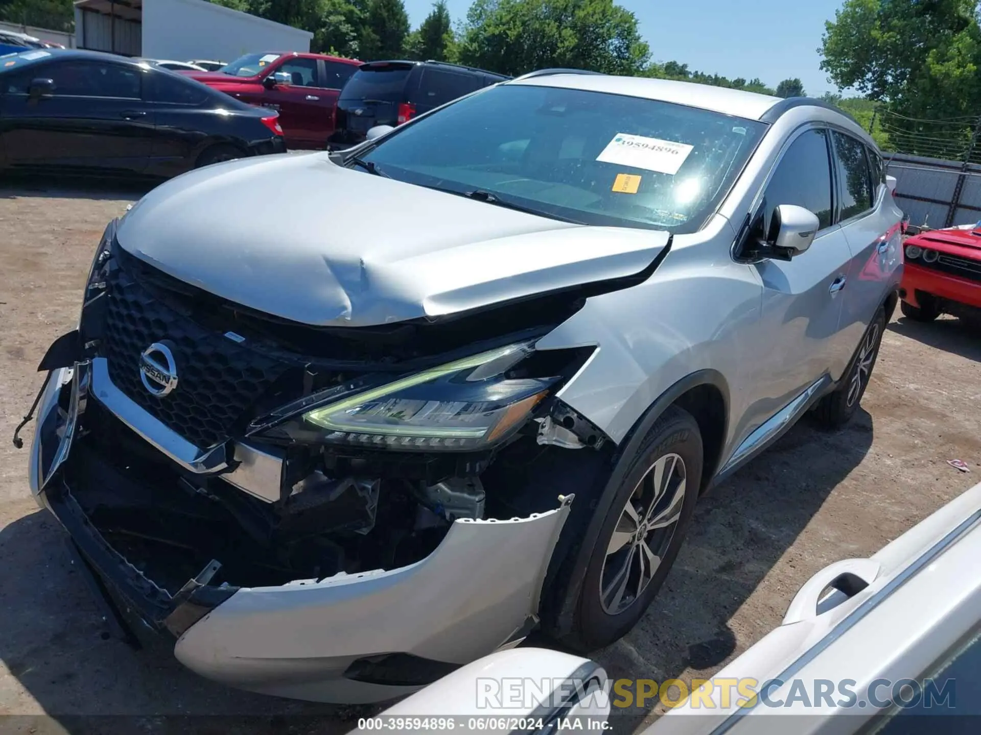 2 fotografías del automóvil dañado 5N1AZ2BJ8LN131272 NISSAN MURANO 2020