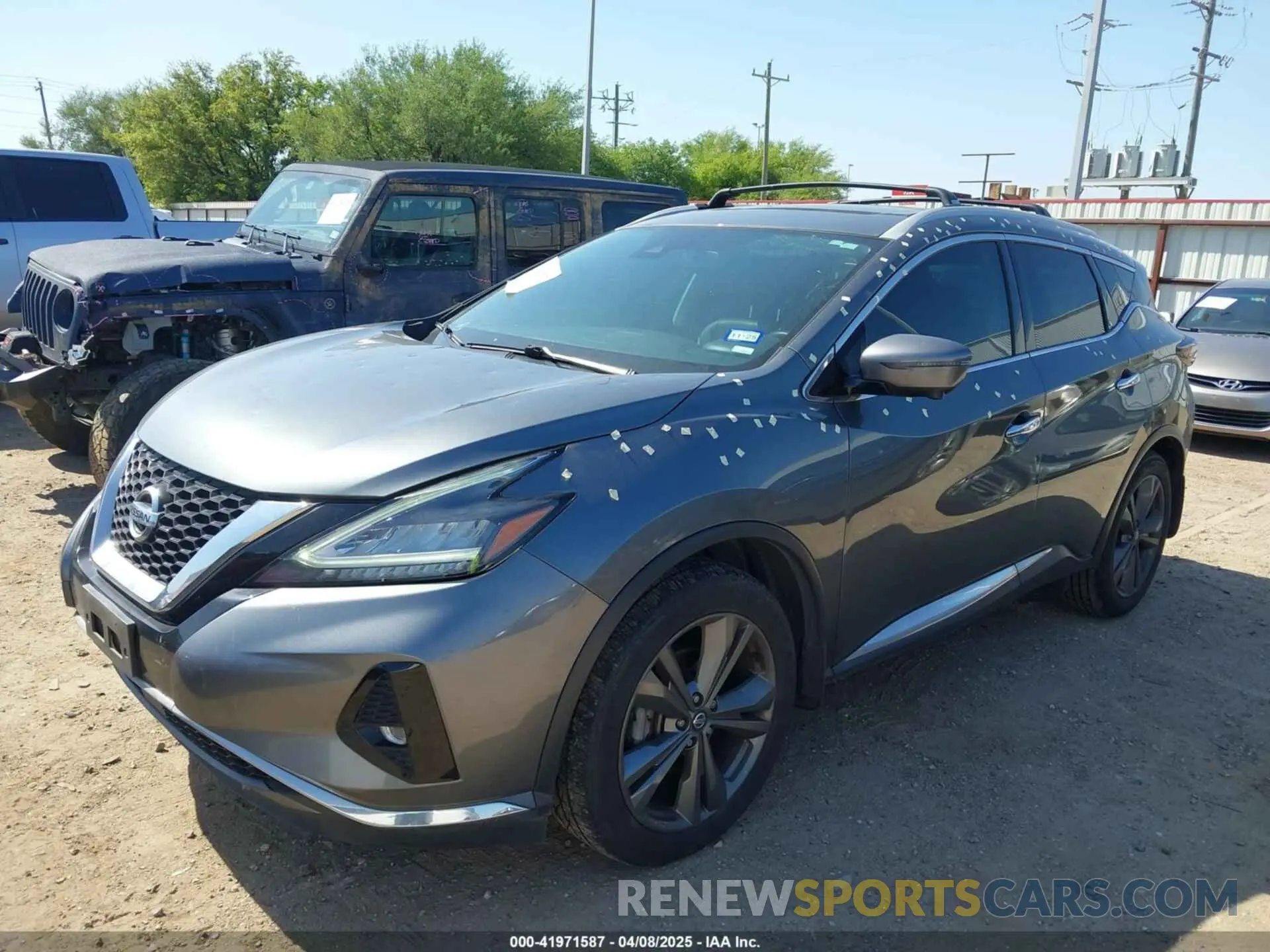 2 fotografías del automóvil dañado 5N1AZ2DS8LN116213 NISSAN MURANO 2020