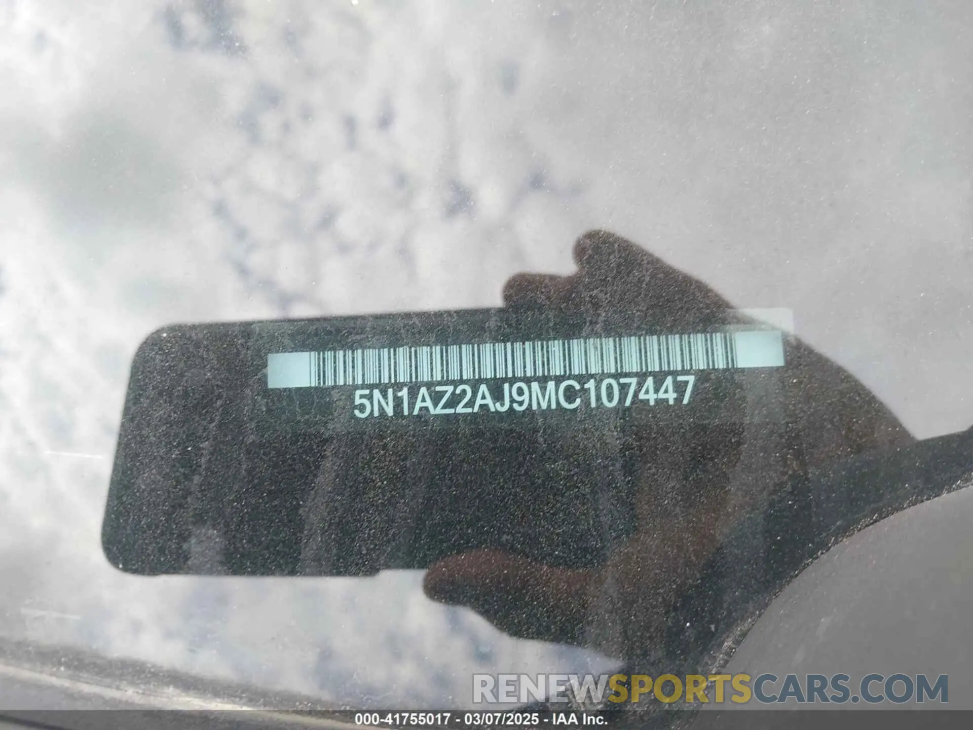 9 fotografías del automóvil dañado 5N1AZ2AJ9MC107447 NISSAN MURANO 2021