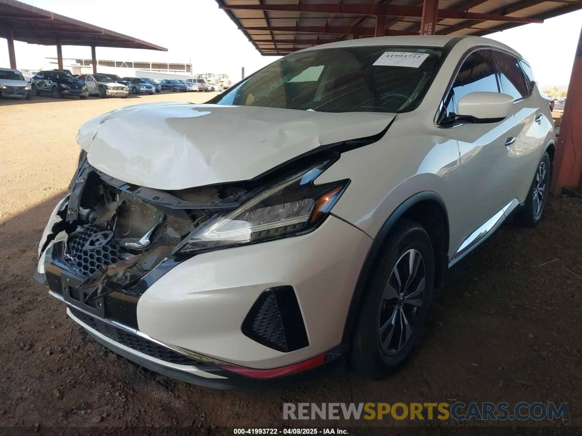 2 fotografías del automóvil dañado 5N1AZ2AS3MC113785 NISSAN MURANO 2021