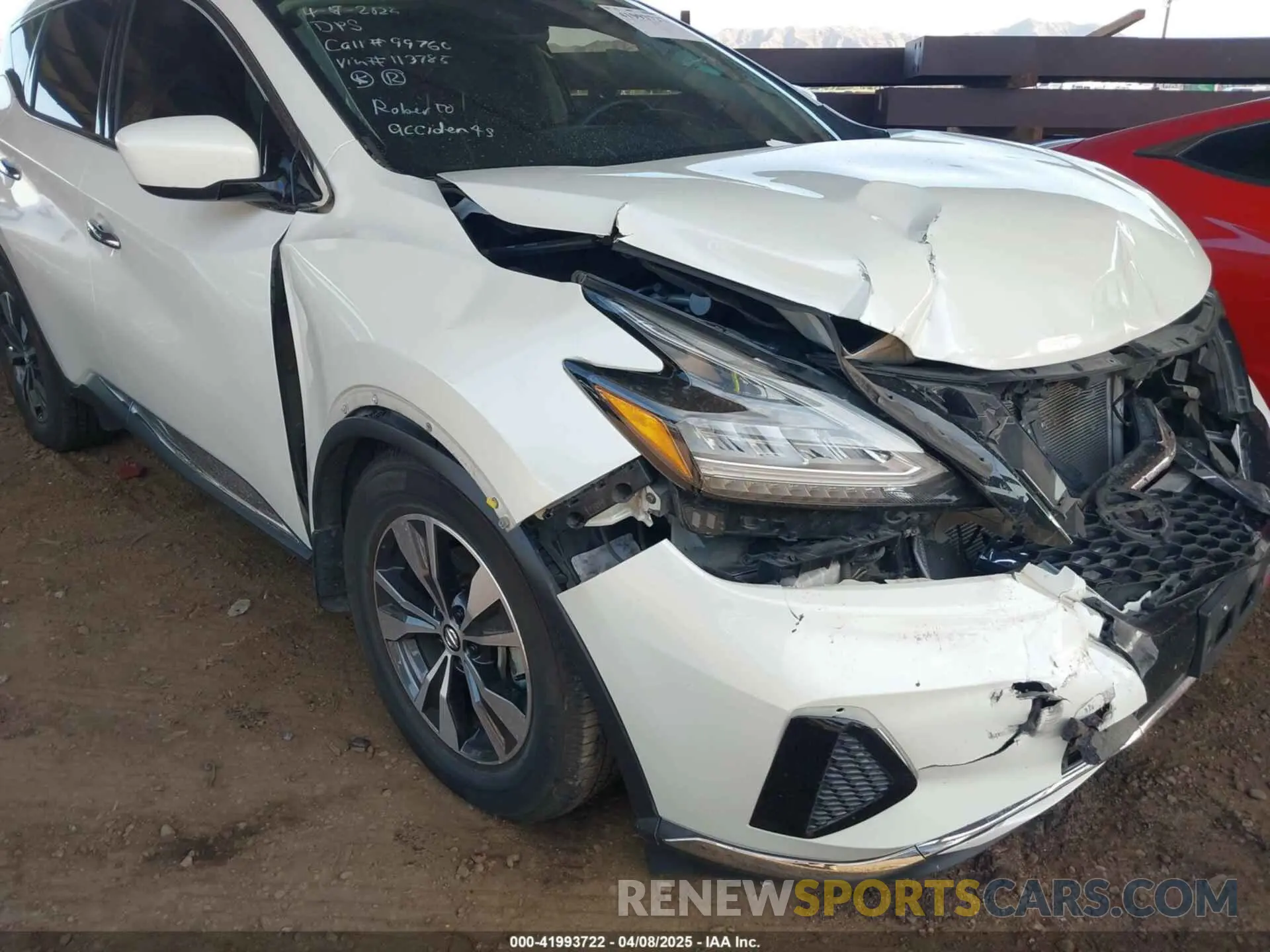 6 fotografías del automóvil dañado 5N1AZ2AS3MC113785 NISSAN MURANO 2021