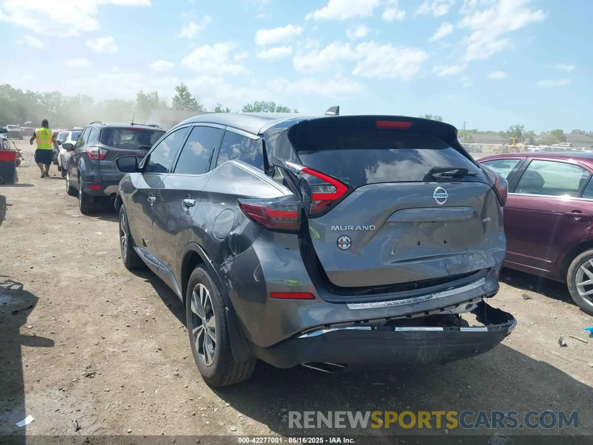 3 fotografías del automóvil dañado 5N1AZ2AS7MC126930 NISSAN MURANO 2021