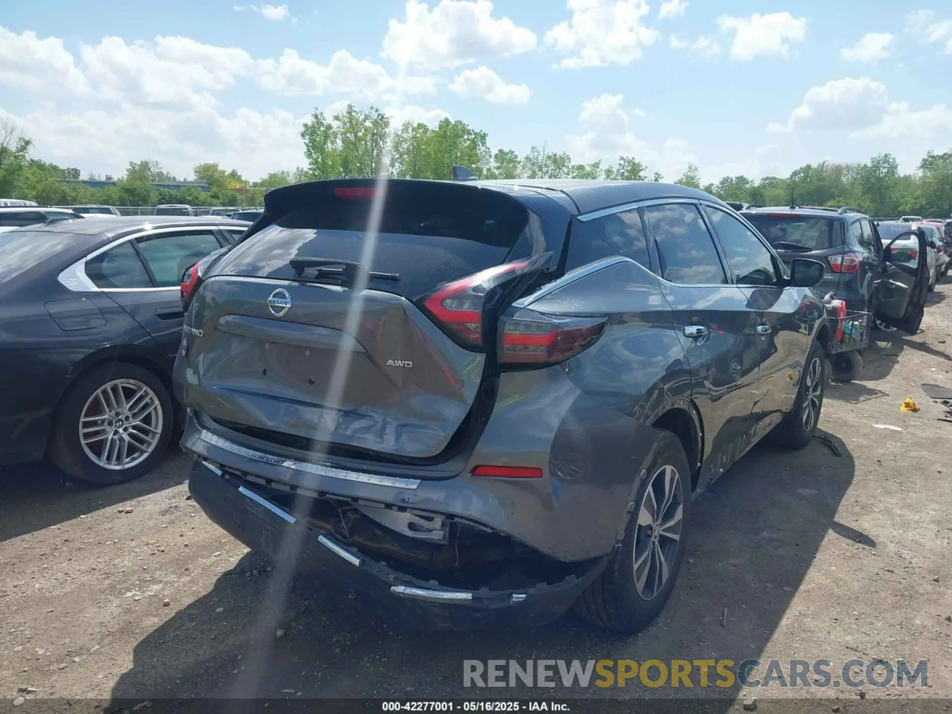 4 fotografías del automóvil dañado 5N1AZ2AS7MC126930 NISSAN MURANO 2021