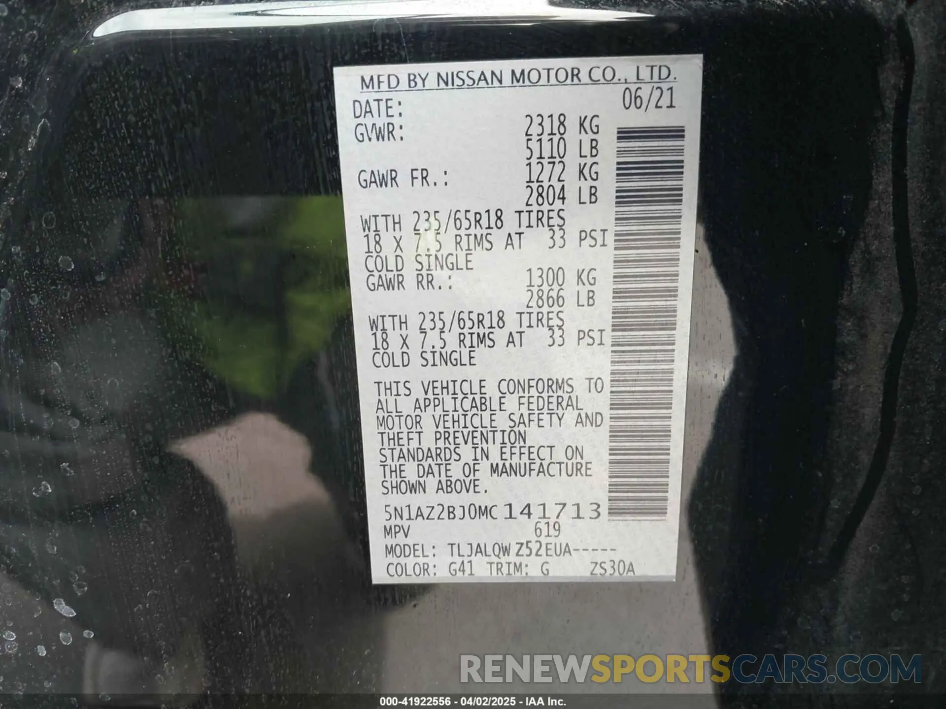 9 fotografías del automóvil dañado 5N1AZ2BJ0MC141713 NISSAN MURANO 2021