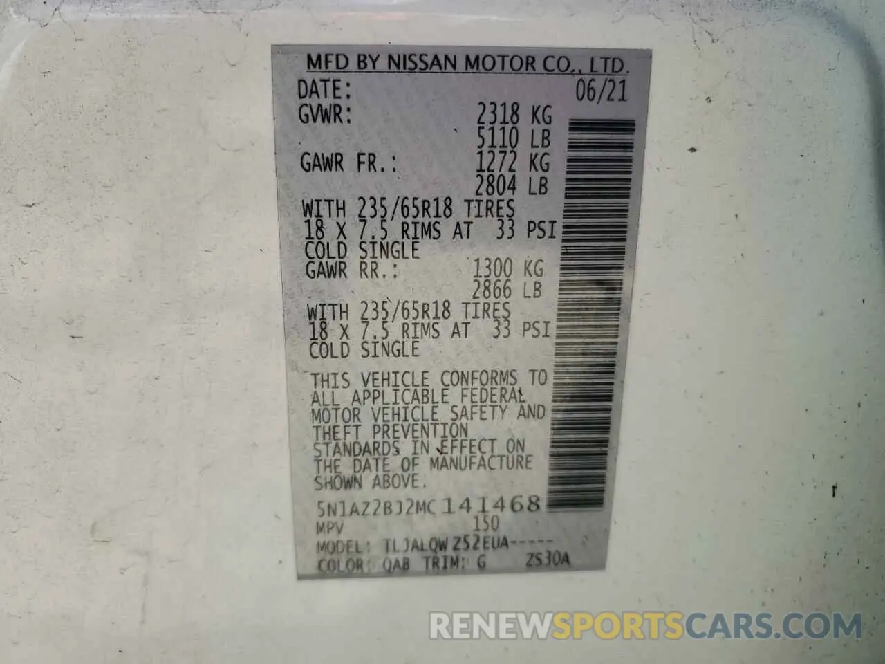 14 fotografías del automóvil dañado 5N1AZ2BJ2MC141468 NISSAN MURANO 2021