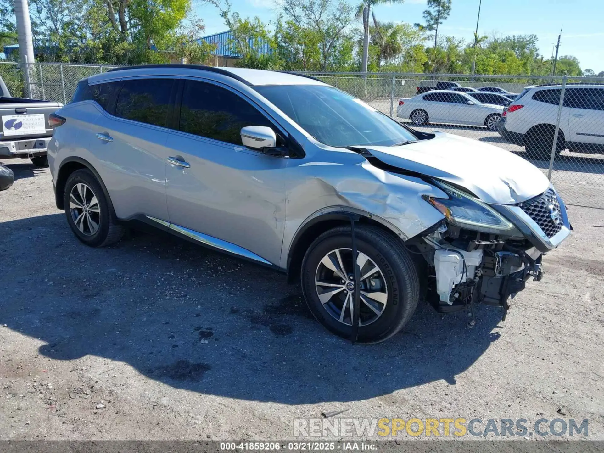 1 fotografías del automóvil dañado 5N1AZ2BJ4MC117043 NISSAN MURANO 2021