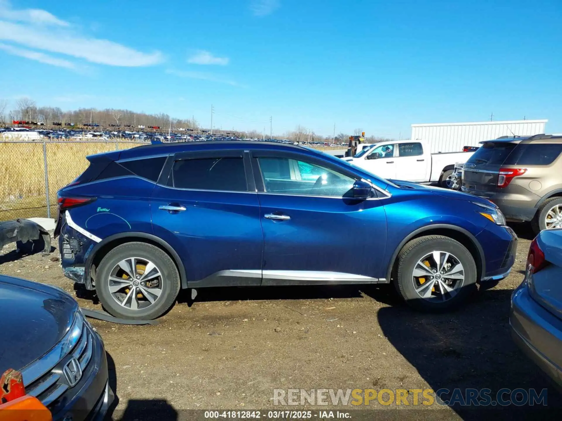14 fotografías del automóvil dañado 5N1AZ2BS4MC122901 NISSAN MURANO 2021