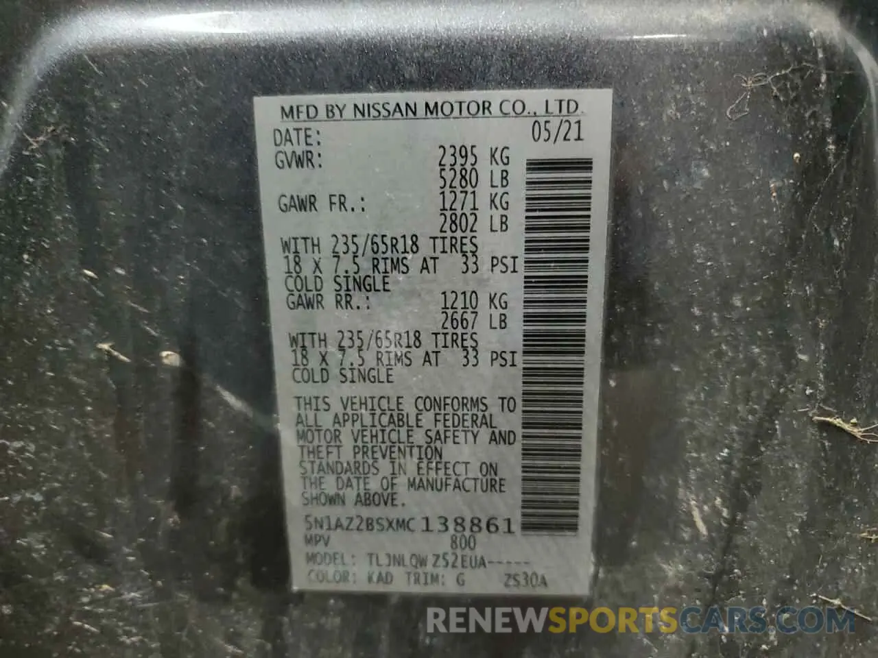 14 fotografías del automóvil dañado 5N1AZ2BSXMC138861 NISSAN MURANO 2021