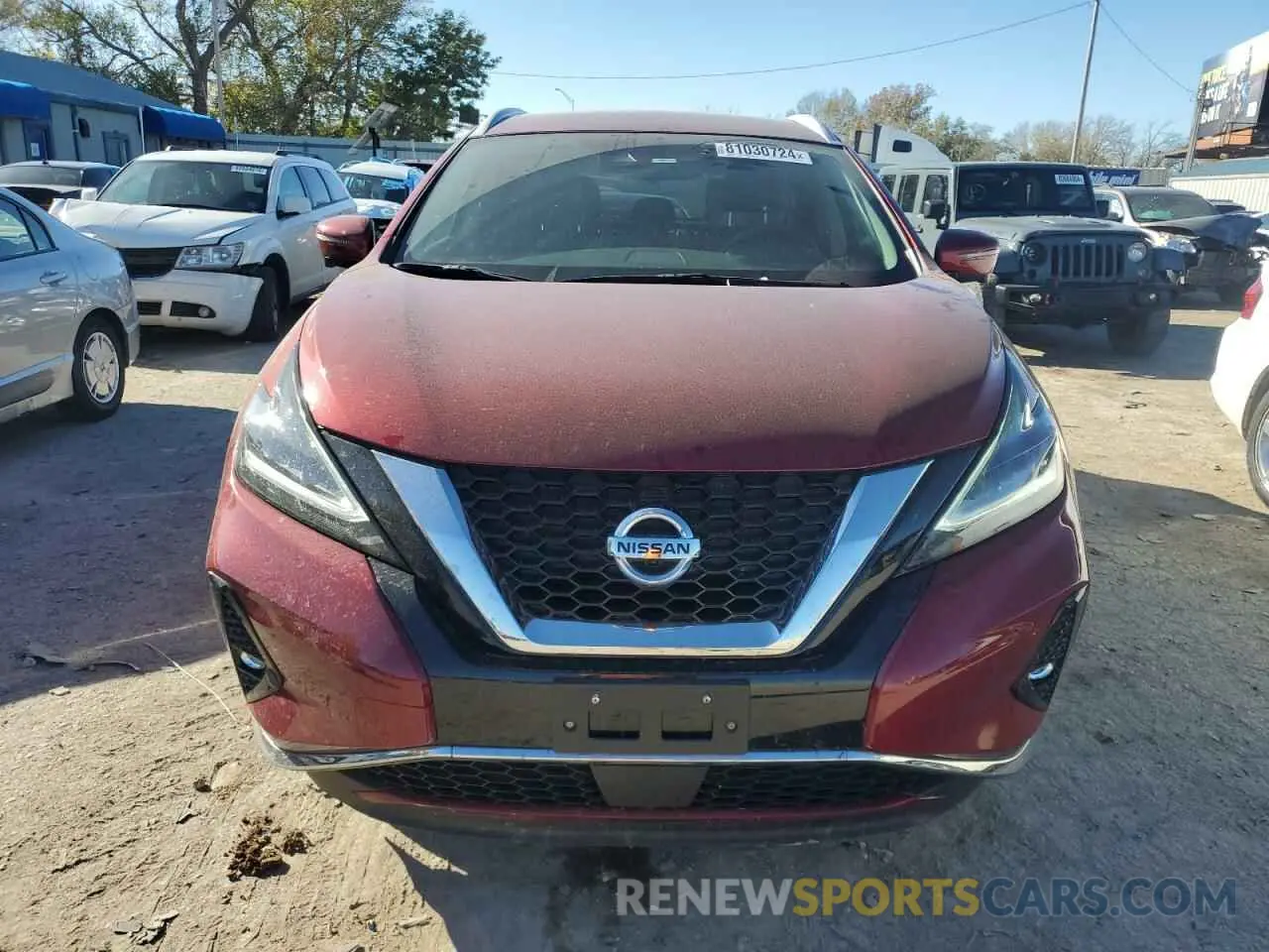 5 fotografías del automóvil dañado 5N1AZ2CJ0MC113750 NISSAN MURANO 2021