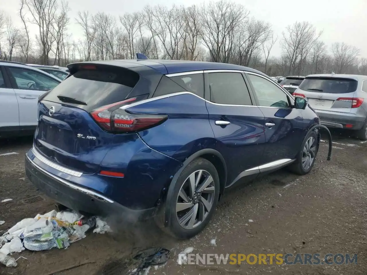 3 fotografías del automóvil dañado 5N1AZ2CS3MC121379 NISSAN MURANO 2021